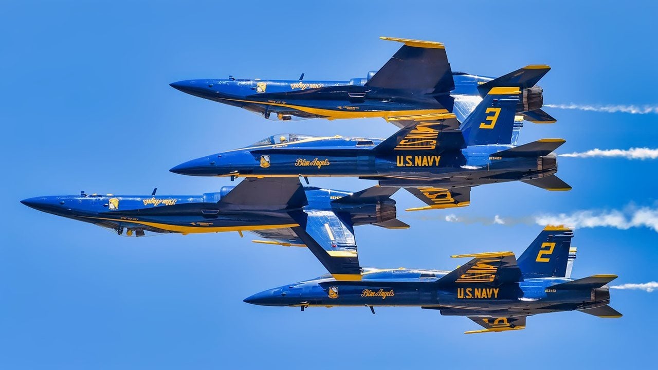 SkyHigh Unity Blue Angels and Thunderbirds Train Together for 2024